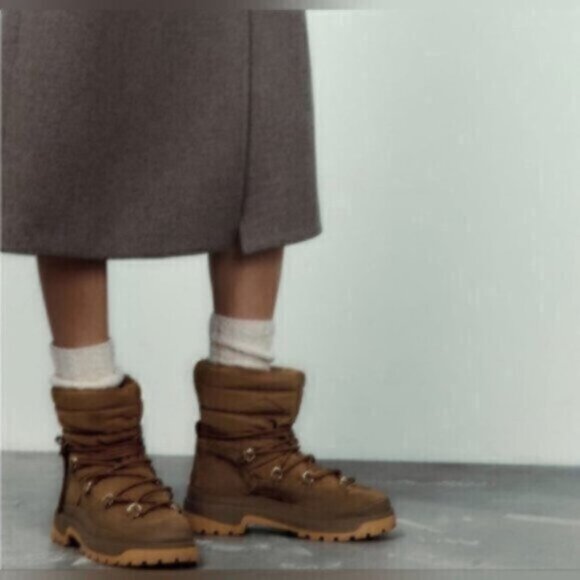 ZARA Puffer Boots Sz 6.5 NWT - Picture 2 of 6